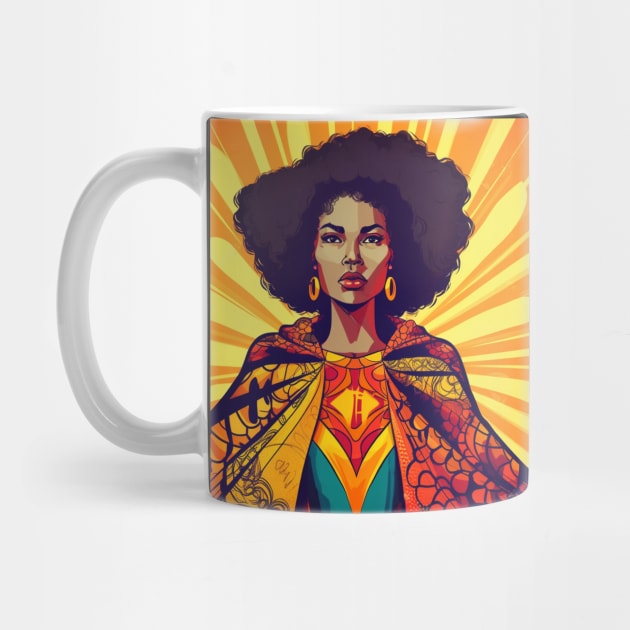 African Queen, Afro Superhero, Female Warrior, Black History by dukito